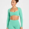 Physique Long Sleeve Crop Top