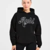 Script Embroidered Oversized Hoodie