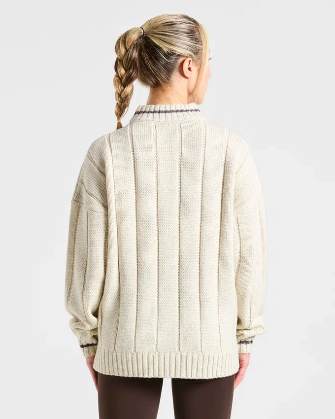 Athletics Oversized Knitted 1/4 Zip