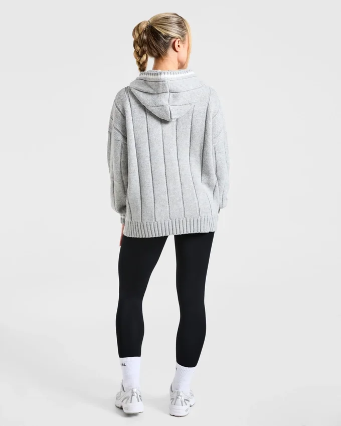 Athletics Oversized Knitted Hoodie