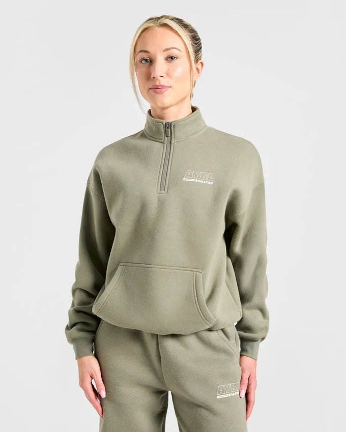 Athletics Track Oversized 1/4 Zip Pullover