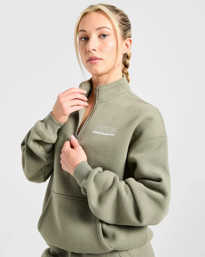 Athletics Track Oversized 1/4 Zip Pullover