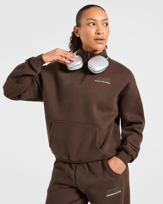 Athletics Track Oversized 1/4 Zip Pullover