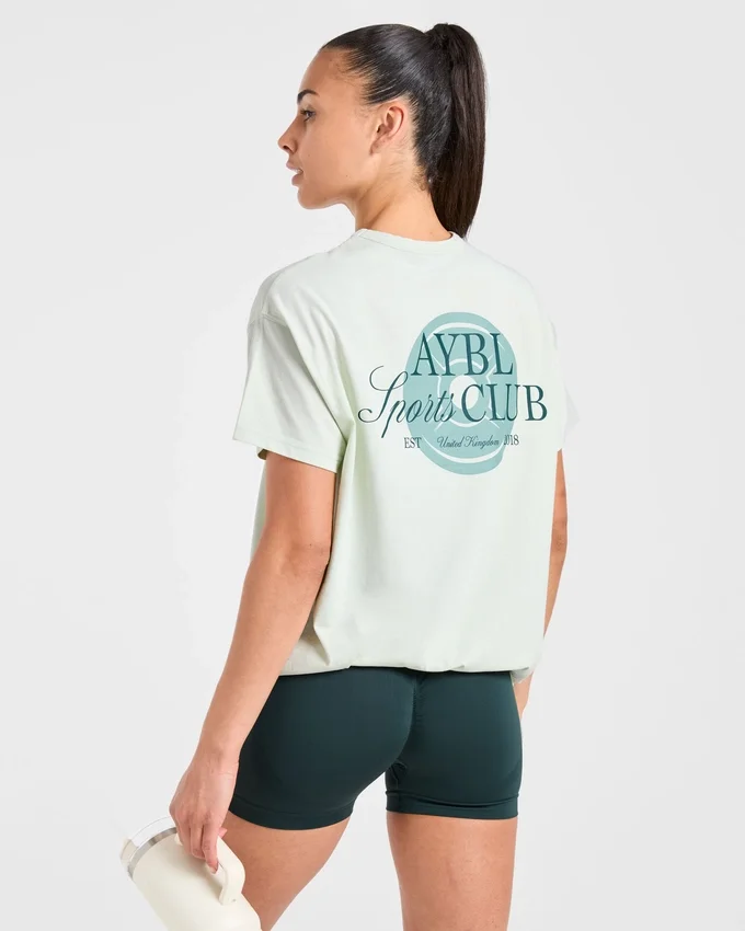 AYBL Sports Club Script Oversized T Shirt