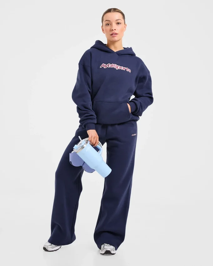 AYBL Sports Outline Oversized Straight Leg Joggers