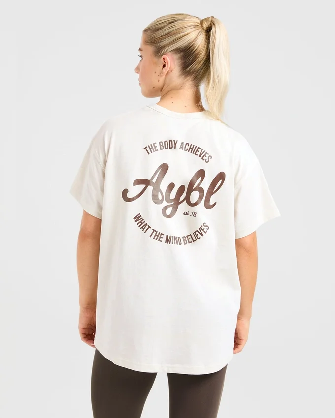 Body Achieve Mind Believe Oversized T Shirt