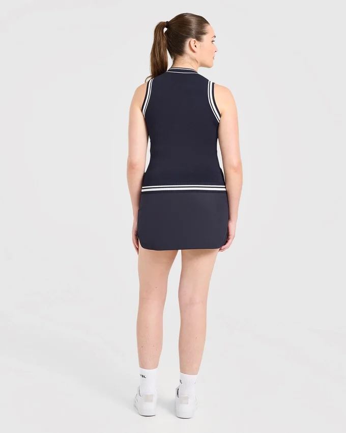 Classic Knitted High Neck Vest