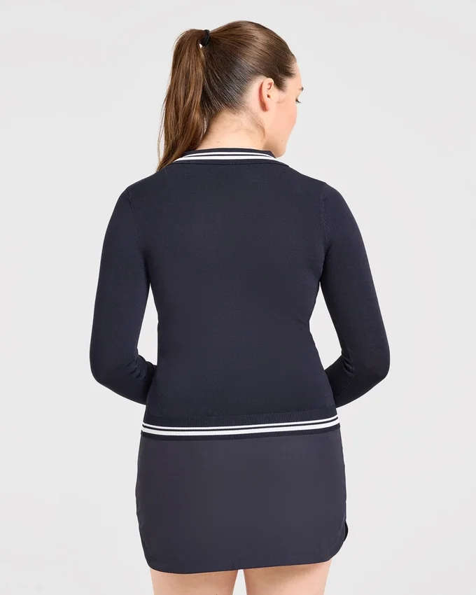 Classic Knitted Long Sleeve Polo