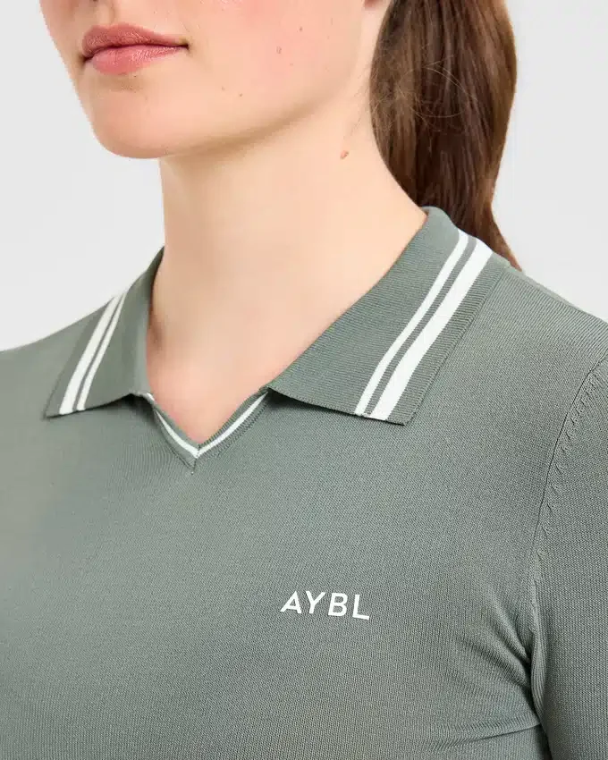 Classic Knitted Long Sleeve Polo