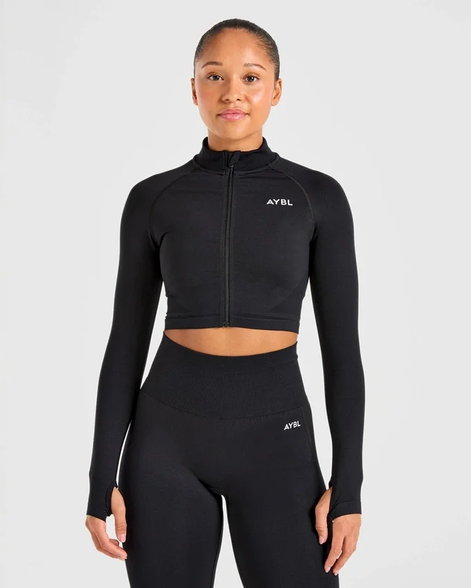 Empower Seamless Crop Zip Jacket