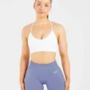 Essential V Neck Strappy Sports Bra