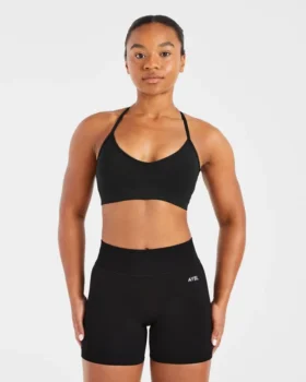 Essential V Neck Strappy Sports Bra