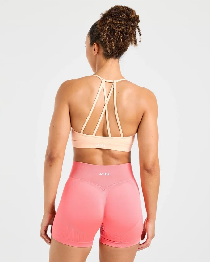 Essential V Neck Strappy Sports Bra