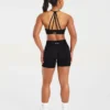 Essential V Neck Strappy Sports Bra