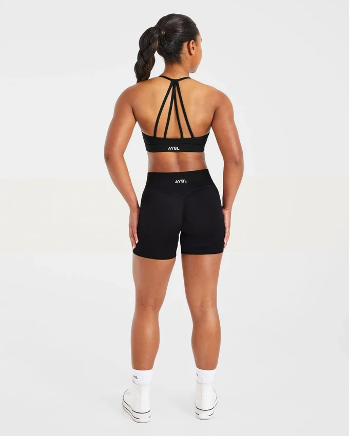 Essential V Neck Strappy Sports Bra