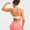 Essential V Neck Strappy Sports Bra