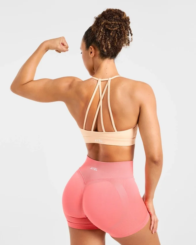 Essential V Neck Strappy Sports Bra