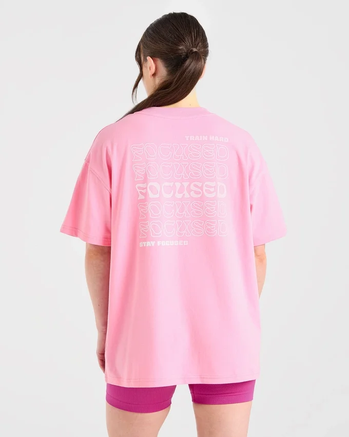 Focused Wavy Oversized T Shirt