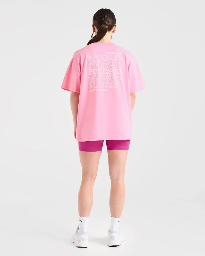 Focused Wavy Oversized T Shirt