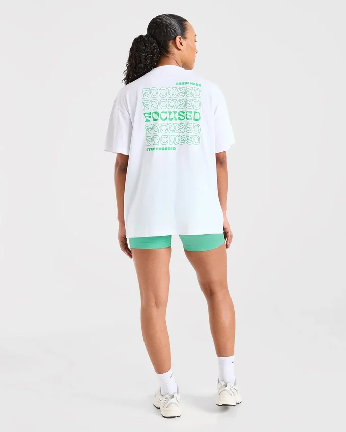 Focused Wavy Oversized T Shirt