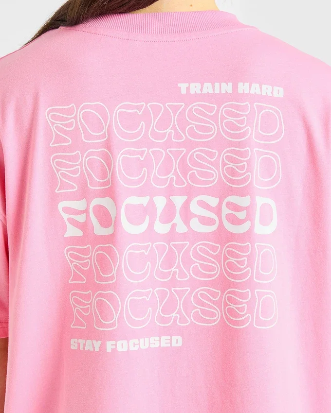 Focused Wavy Oversized T Shirt