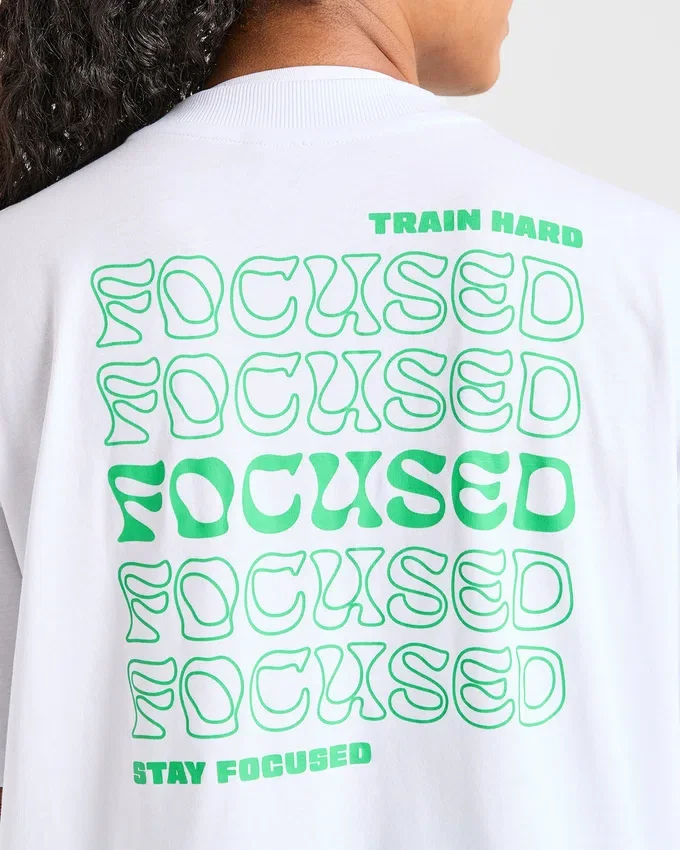 Focused Wavy Oversized T Shirt