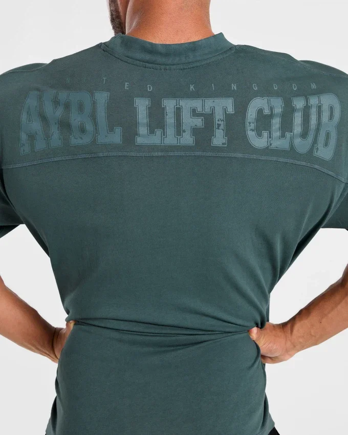 Lift Club Distressed Oversized T Shirt