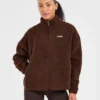 Oversized Zip Up Fleece Jacket