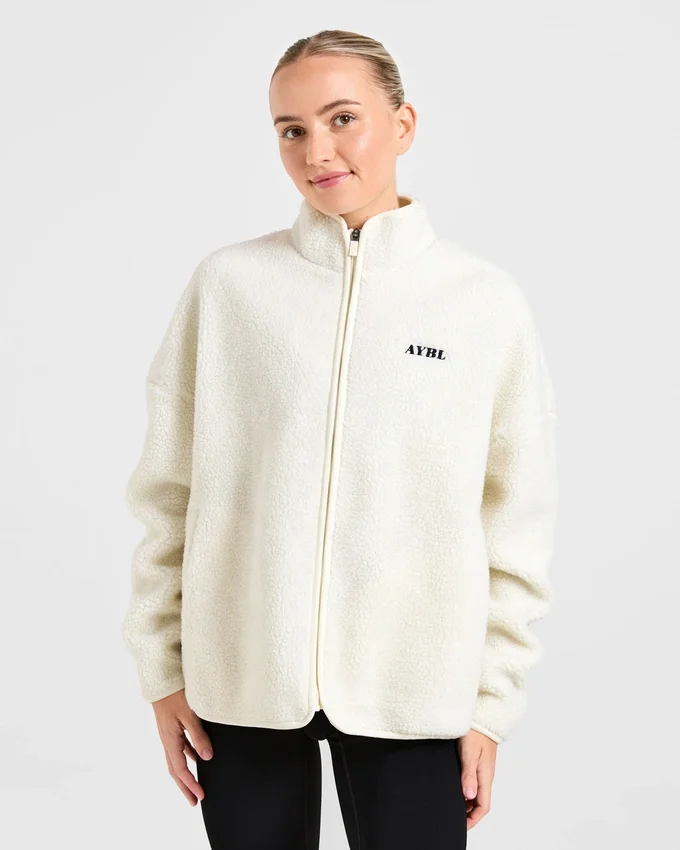 Oversized Zip Up Fleece Jacket