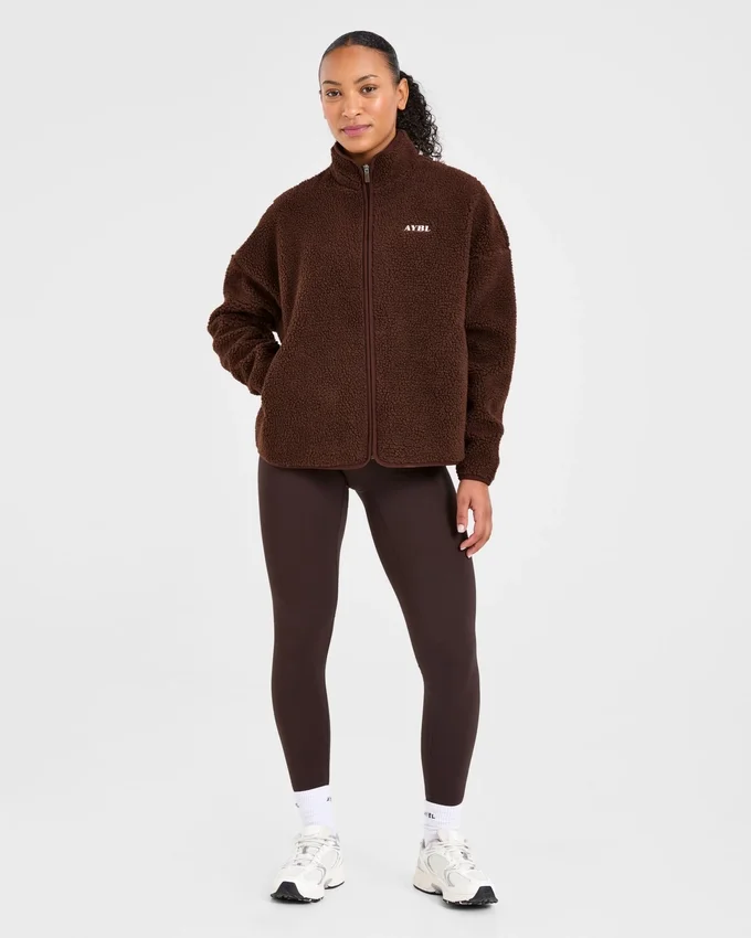 Oversized Zip Up Fleece Jacket