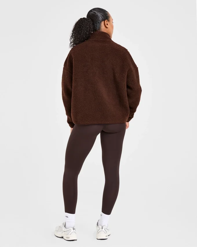 Oversized Zip Up Fleece Jacket