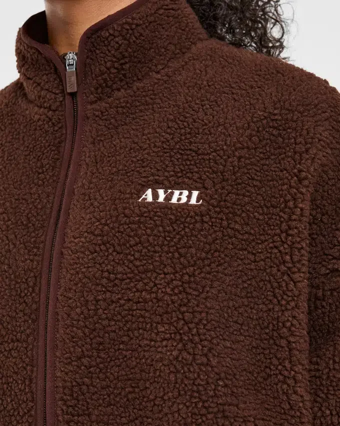 Oversized Zip Up Fleece Jacket