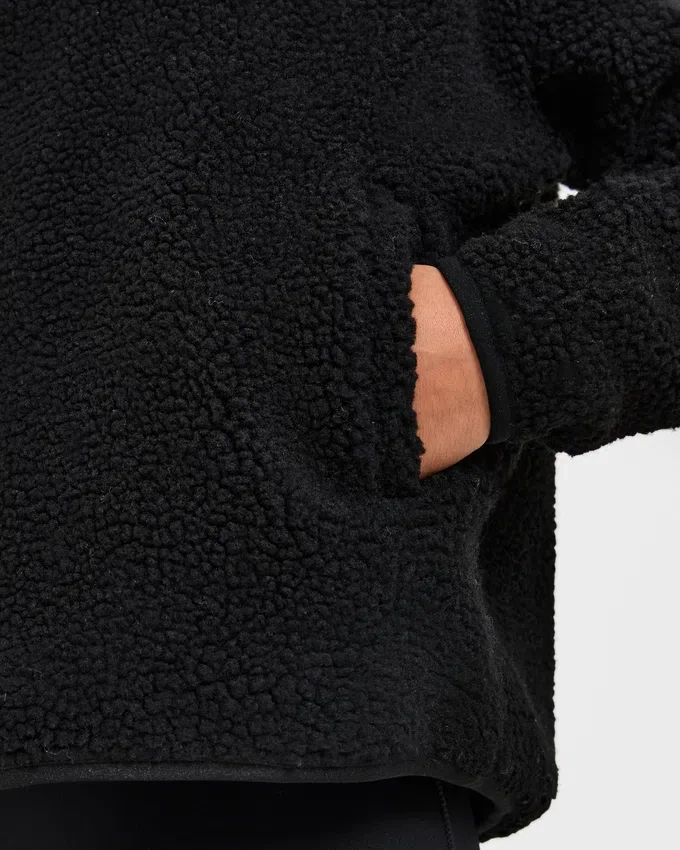 Oversized Zip Up Fleece Jacket