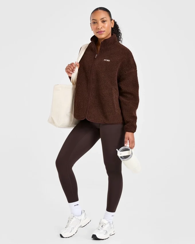 Oversized Zip Up Fleece Jacket