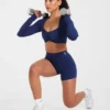 Physique Long Sleeve Crop Top