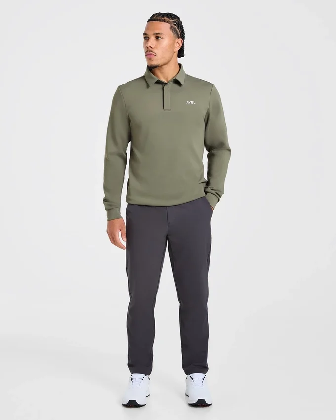 Precision Longsleeve Collared Pullover