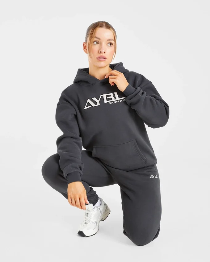 Retro Embroidered Oversized Hoodie