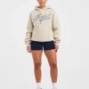 Script Embroidered Oversized Hoodie