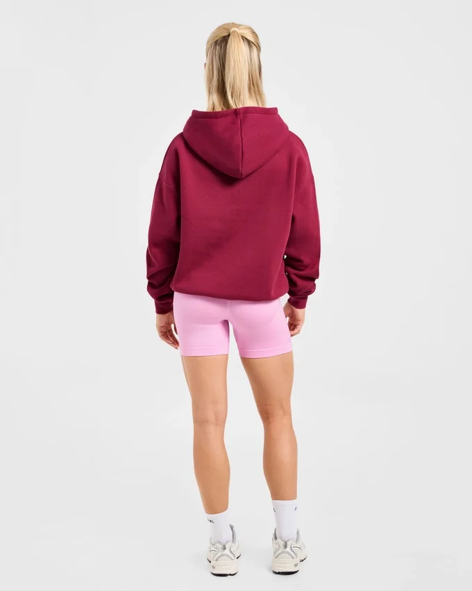 Script Embroidered Oversized Hoodie