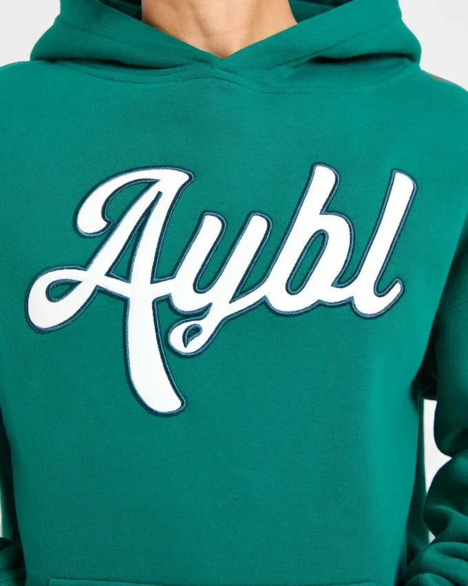 Script Embroidered Oversized Hoodie