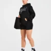 Script Embroidered Oversized Hoodie