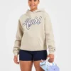 Script Embroidered Oversized Hoodie