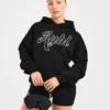 Script Embroidered Oversized Hoodie