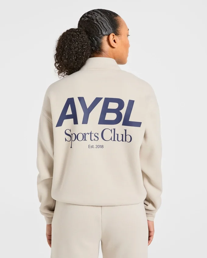 Sports Club Oversized 1/4 Zip Pullover