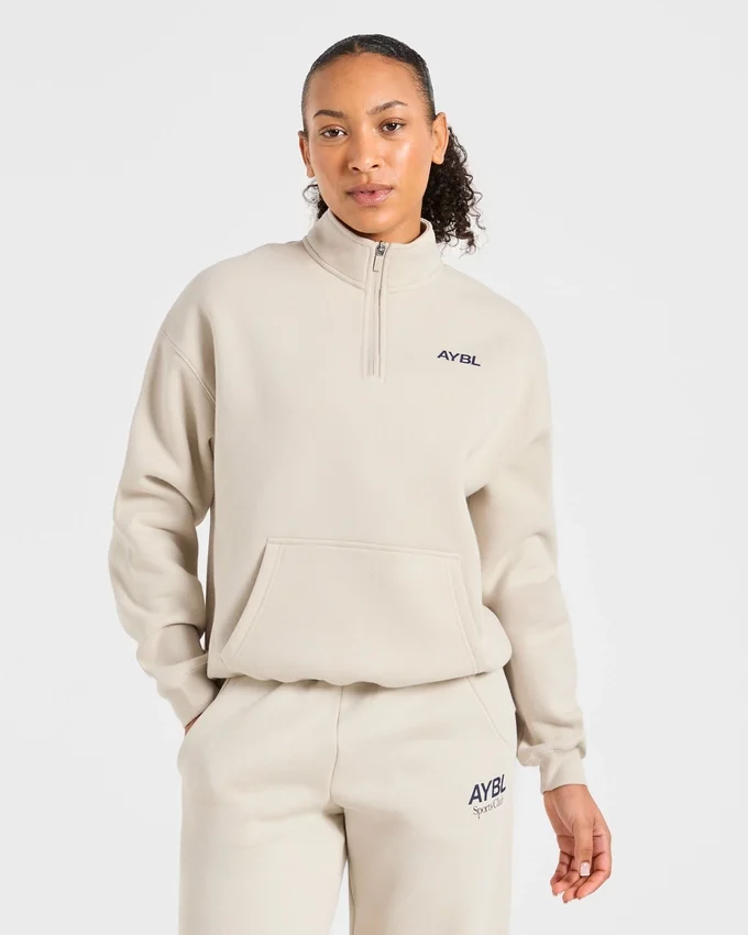 Sports Club Oversized 1/4 Zip Pullover