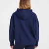 Varsity Minimal Logo Oversized Knitted Hoodie