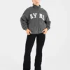 Varsity Oversized Fleece Zip Up Jacket