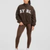 Varsity Oversized Fleece Zip Up Jacket
