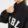Varsity Oversized Fleece Zip Up Jacket