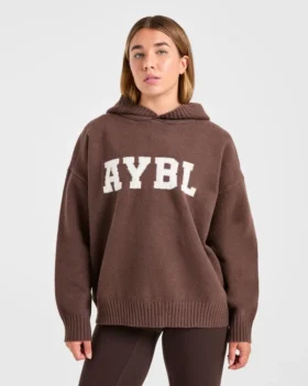Varsity Oversized Knitted Hoodie